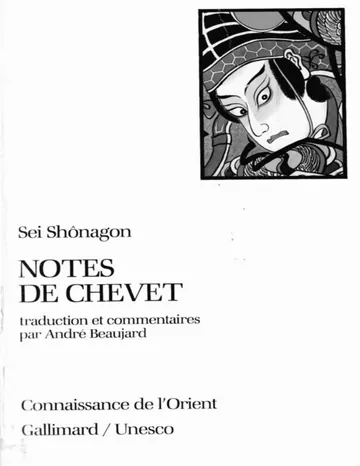 Sei Shonagon de NOTES de CHEVET, couverture du livre