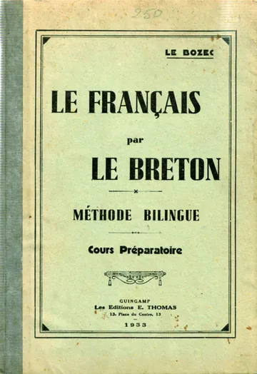 Le Français par le Breton de Le Bozec, couverture du livre