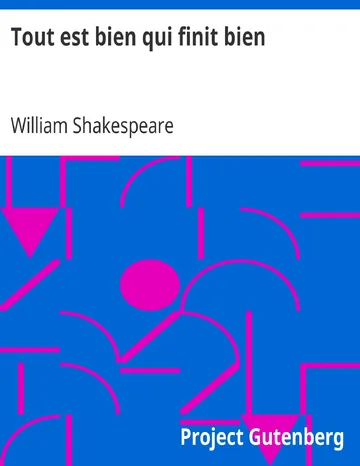Tout est bien qui finit bien de William Shakespeare, couverture du livre
