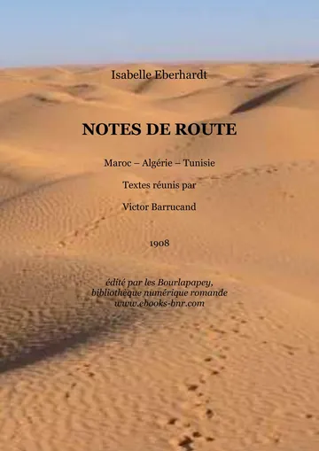 Notes de route d’Isabelle Eberhardt, couverture du livre