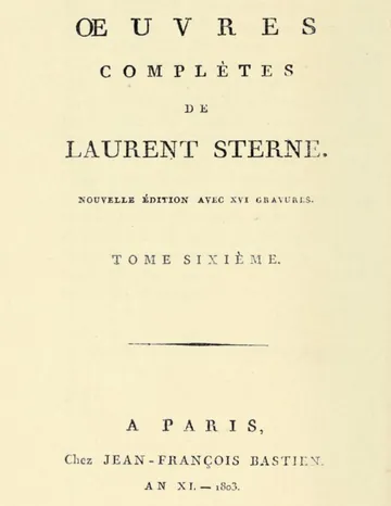 Oeuvres complètes, tome 6 de Laurence Sterne, couverture du livre