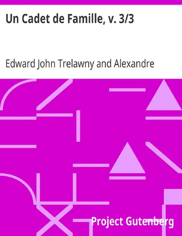 Un Cadet de Famille, v. 3/3 d’Edward John Trelawny, couverture du livre