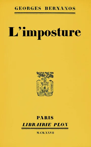 L’imposture de Georges Bernanos, couverture du livre
