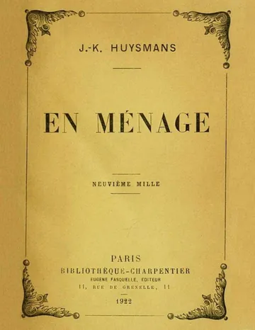 En ménage de J.-K. Huysmans, couverture du livre