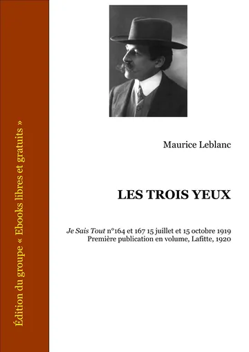 Les Trois Yeux de Maurice Leblanc, couverture du livre