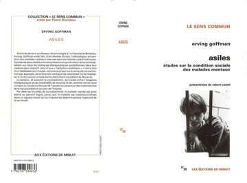 Asiles d’Ervong Goffman, couverture du livre