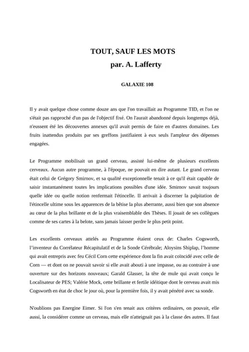 Tout, Sauf Les Mots de jean, couverture du livre