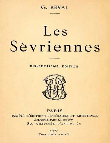 Les Sèvriennes de Gabrielle Réval, couverture du livre