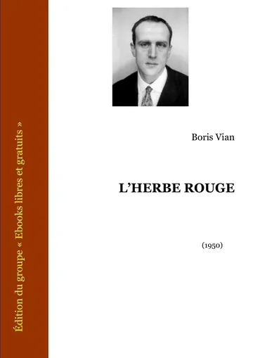 L’herbe Rouge de Boris Vian, couverture du livre