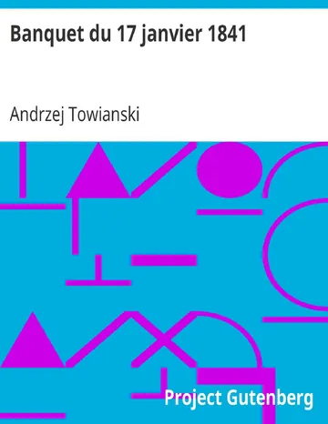 Banquet du 17 janvier 1841 d’Andrzej Towianski, couverture du livre