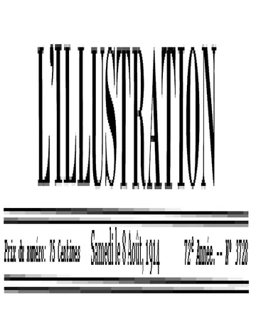 L'Illustration, No. 3728, 8 Août 1914 de Various, couverture du livre