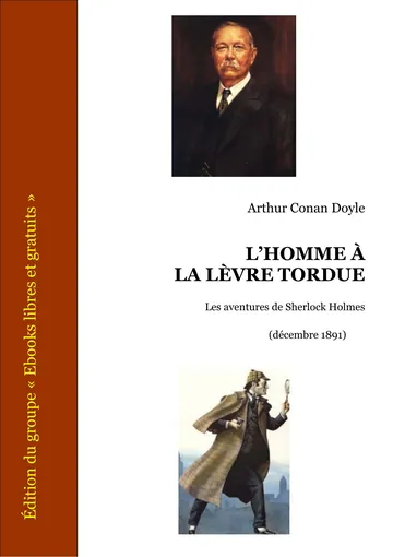 L’Homme à la lèvre tordue d’Arthur Conan Doyle, couverture du livre