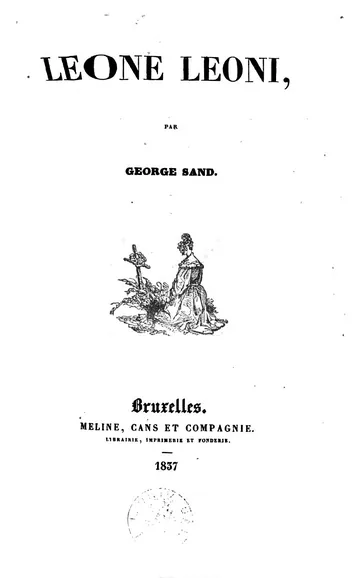 Leone Leoni de George Sand, couverture du livre