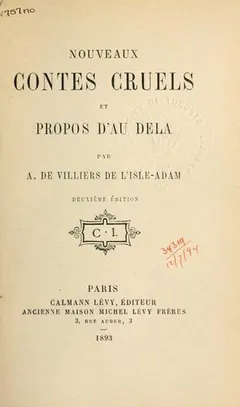 Contes cruels d’Auguste, comte de Villiers de L'Isle-Adam, couverture du livre