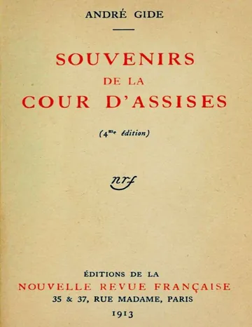 Souvenirs de la Cour d'Assises d’André Gide, couverture du livre