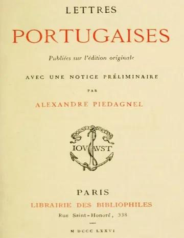 Lettres portugaises / Publiées sur l'édition originale avec une notice préliminaire par Alexandre Piedagnel de vicomte de Gabriel Joseph de Lavergne Guilleragues, couverture du livre