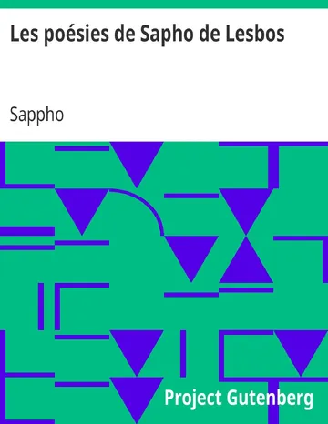 Les poésies de Sapho de Lesbos de Sappho, couverture du livre