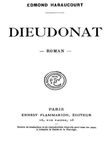 Dieudonat: Roman d’Edmond Haraucourt, couverture du livre