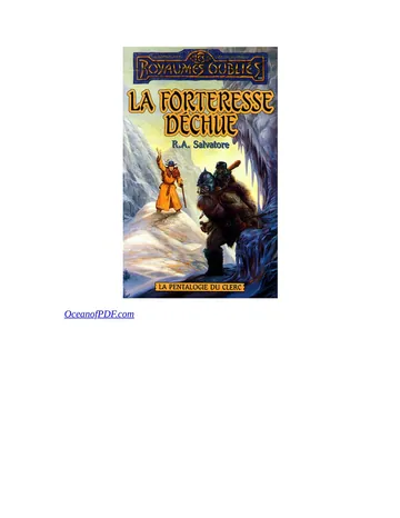 La forteresse déchue de Robert Anthony Salvatore, couverture du livre