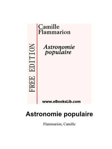 Astronomie populaire de Camille Flammarion, couverture du livre