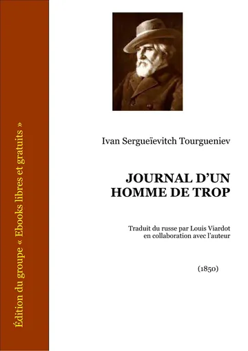 Journal d'un homme de trop d’Ivan Sergueïevitch Tourgueniev, couverture du livre