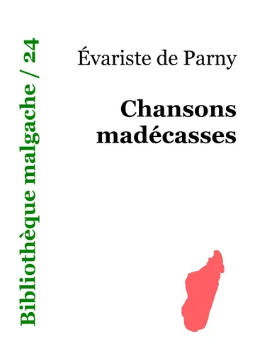 Chansons madécasses d’Évariste de Parny, couverture du livre