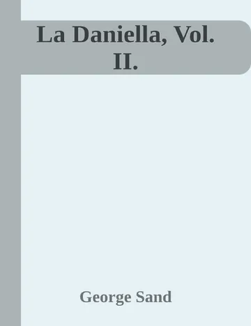 La Daniella, Vol. II. de George Sand, couverture du livre