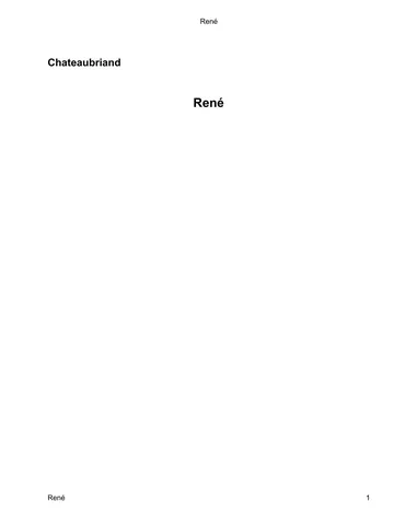 René de Chateaubriand, couverture du livre