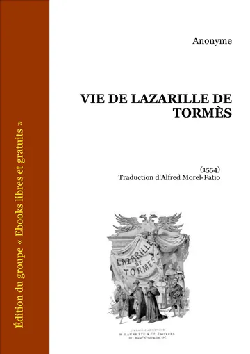 Vie De Lazarille De Tormès d’Anonyme, couverture du livre