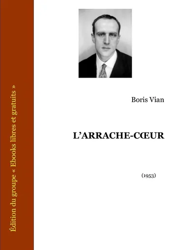 L’arrache-Cœur de Boris Vian, couverture du livre