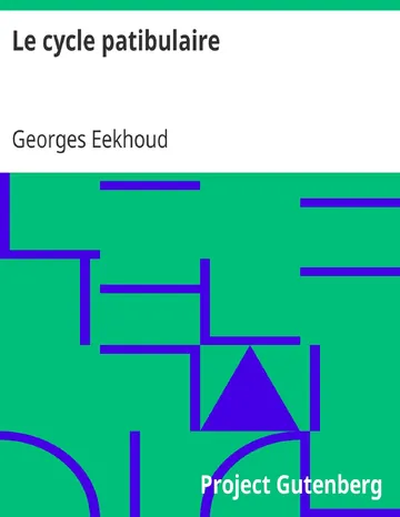 Le cycle patibulaire de Georges Eekhoud, couverture du livre