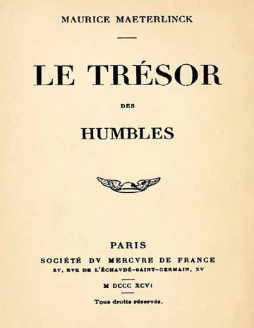 Le trésor des humbles de Maurice Maeterlinck, couverture du livre