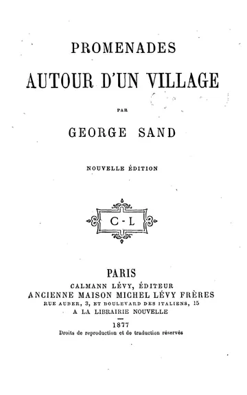 Promenades autour d'un village de George Sand, couverture du livre