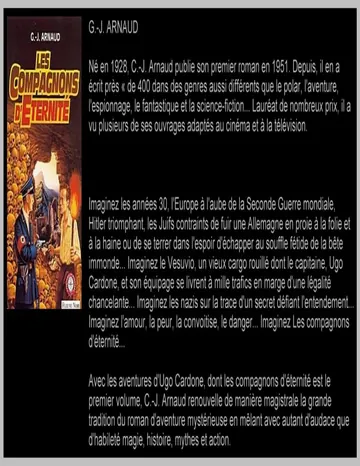 Les compagnons deternite d’Arnaud Georges-Jean, couverture du livre