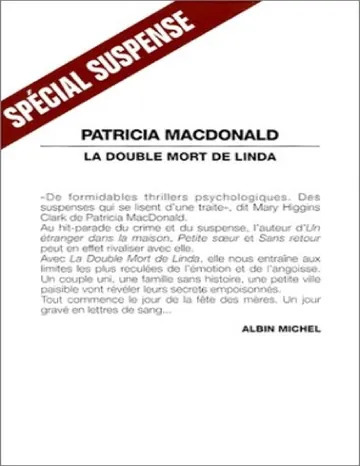 La double mort de Linda de Patricia MacDonald, couverture du livre