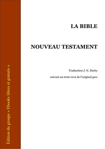 La Bible — Nouveau Testament, couverture du livre