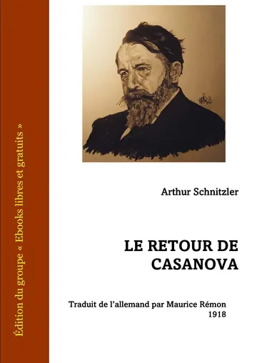 Le Retour de Casanova d’Arthur Schnitzler, couverture du livre