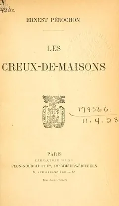 Les creux-de-maisons d’Ernest Pérochon, couverture du livre