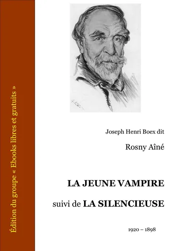 La Jeune Vampire - La Silencieuse de Joseph Henri Boex dit Rosny Aîné, couverture du livre