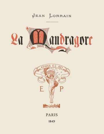 La mandragore de Jean Lorrain, couverture du livre