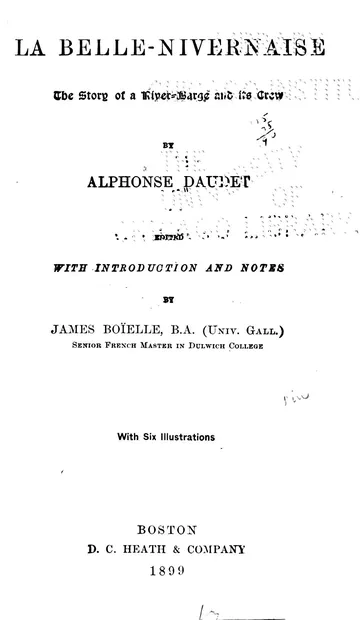 La Belle-Nivernaise: Histoire d'un vieux bateau et de son équipage d’Alphonse Daudet, couverture du livre