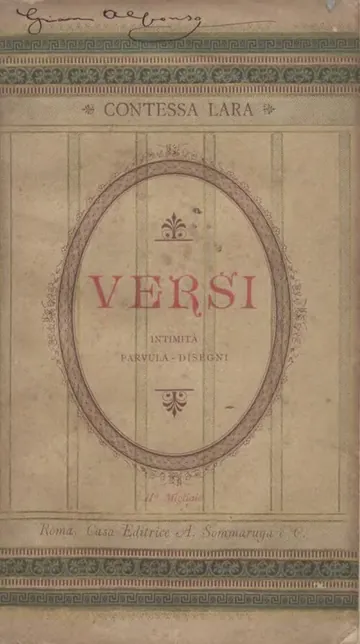 Versi di Evelina Cattermole, copertina del libro