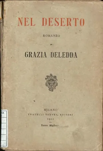 Nel deserto di Grazia Deledda, copertina del libro
