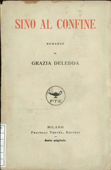 Sino al confine di Grazia Deledda, copertina del libro