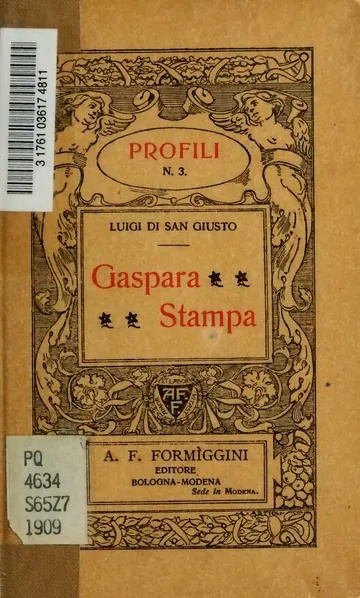 Gaspara Stampa di Luisa Macina Gervasio, copertina del libro