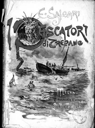 I pescatori di trepang di Emilio Salgari, copertina del libro