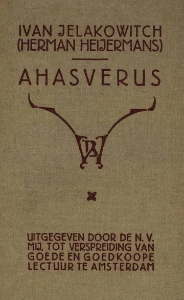 Ahasverus van Herman Heijermans, boekomslag