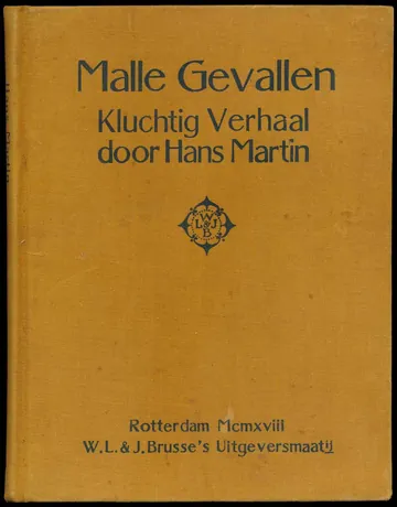 Malle Gevallen van Hans Martin, boekomslag