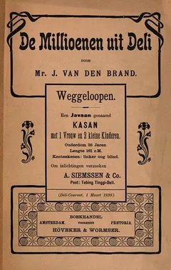 De millioenen uit Deli - J. van den Brand