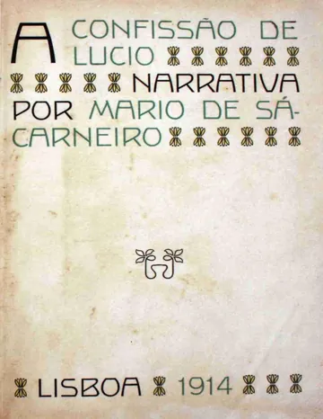 A Confissão de Lúcio de Mário de Sá-Carneiro, capa do livro